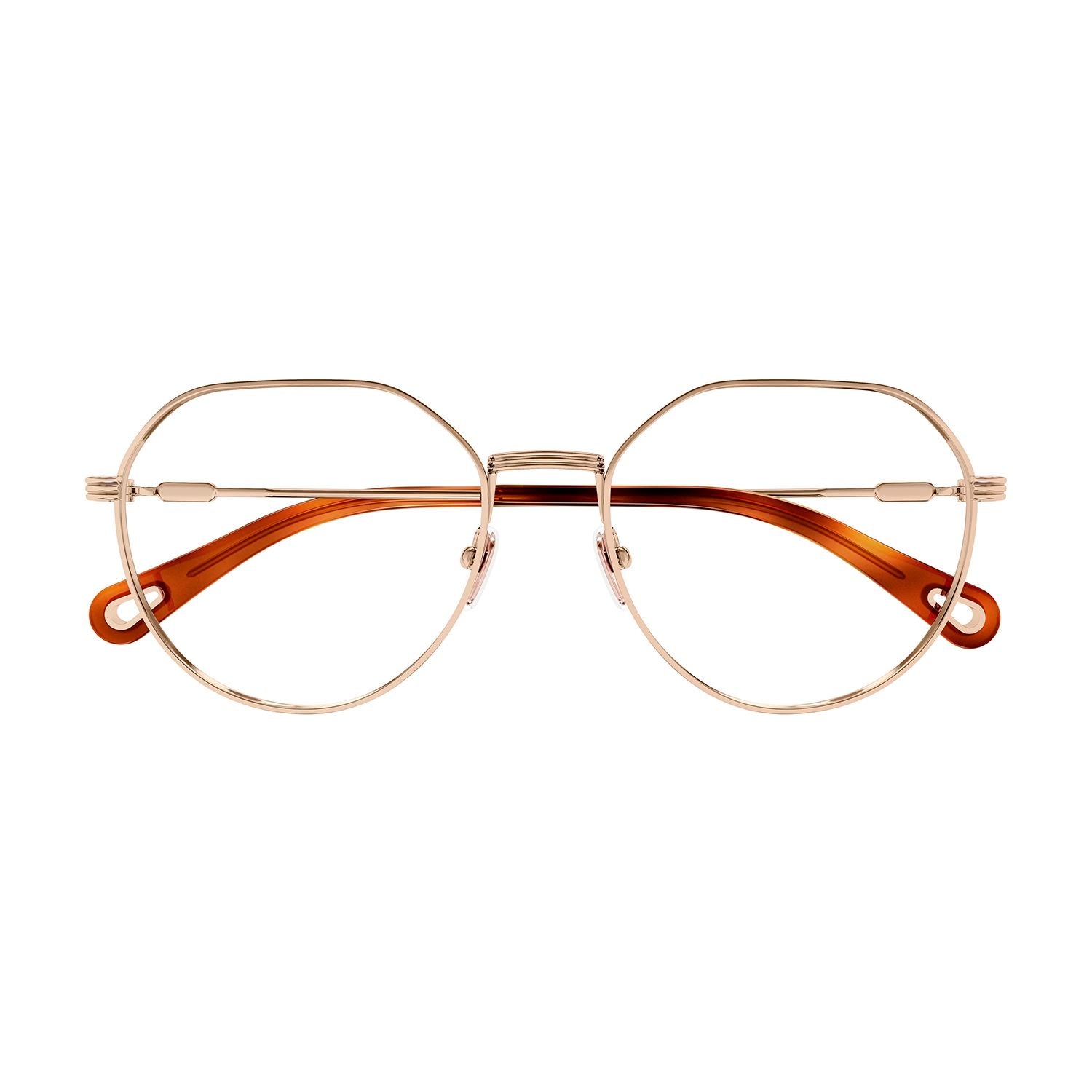 CH0180O Gold metal Optical Frames - Shiny Gold