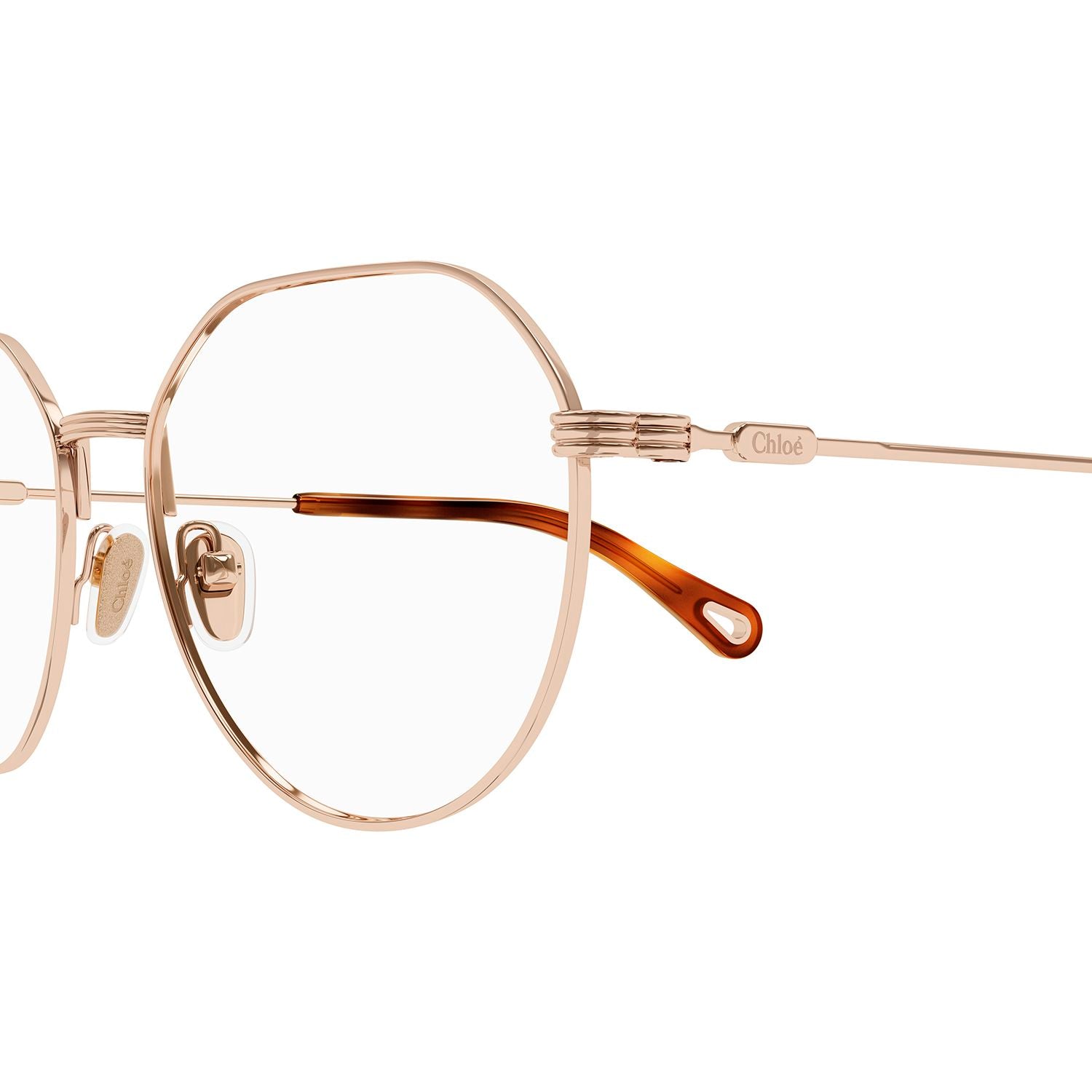 CH0180O Gold metal Optical Frames - Shiny Rose Gold
