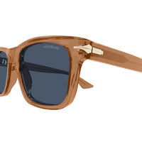MB0263S Brown recycled acetate Sunglasses - Shiny Transparent Brown