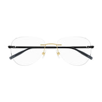 MB0283O Gold metal Optical Frames - Shiny Light Gold
