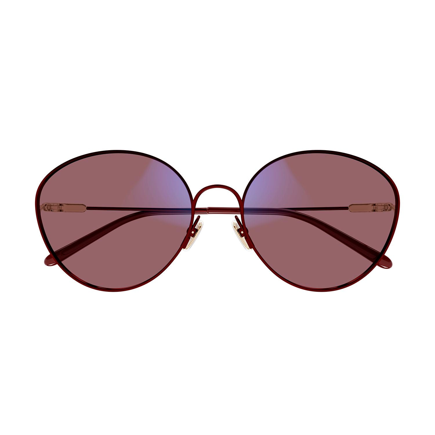 CH0168S Burgundy metal Sunglasses - Shiny Solid Varnished Burgundy