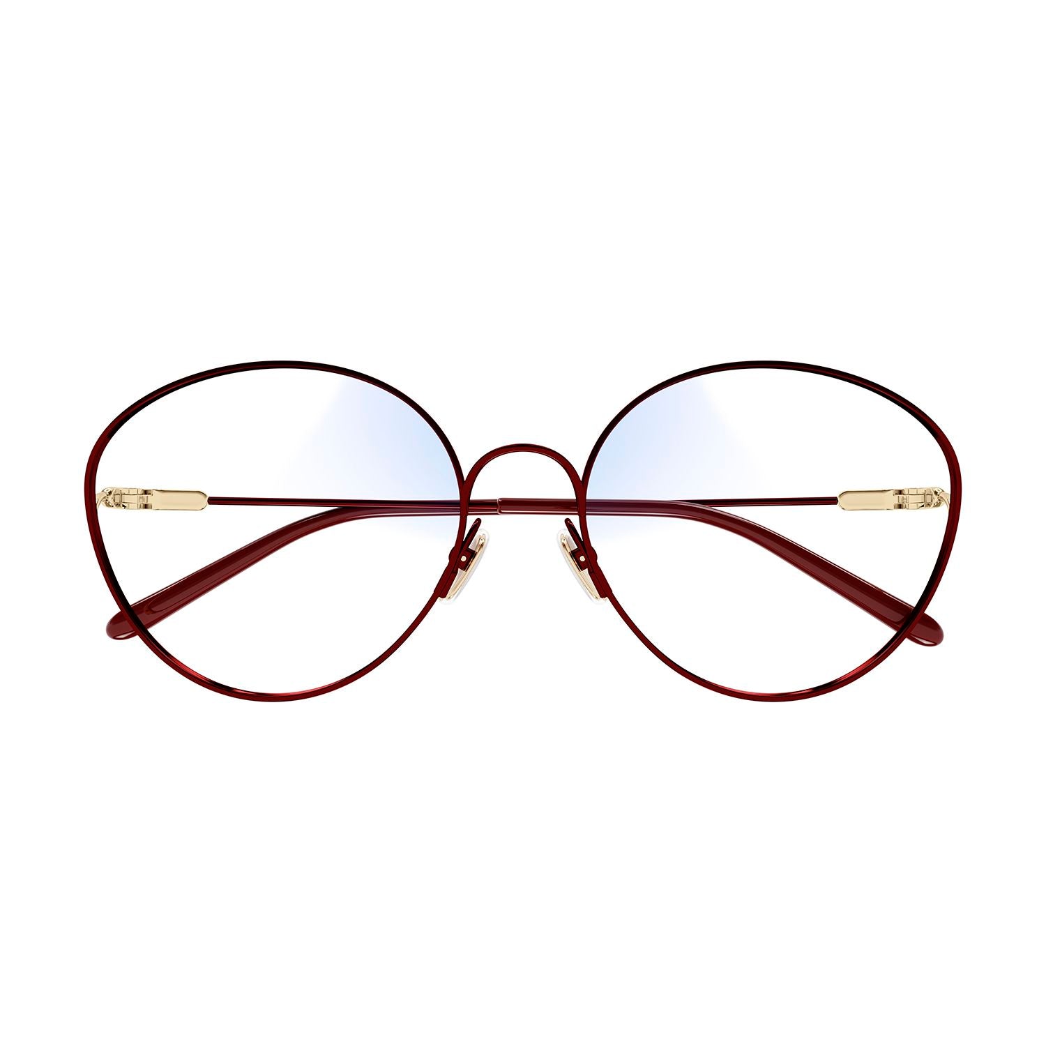 CH0168S Burgundy metal Sunglasses - Shiny Solid Varnished Burgundy