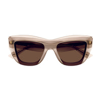 BV1218S Nude recycled acetate Sunglasses - Shiny Transparent Nude
