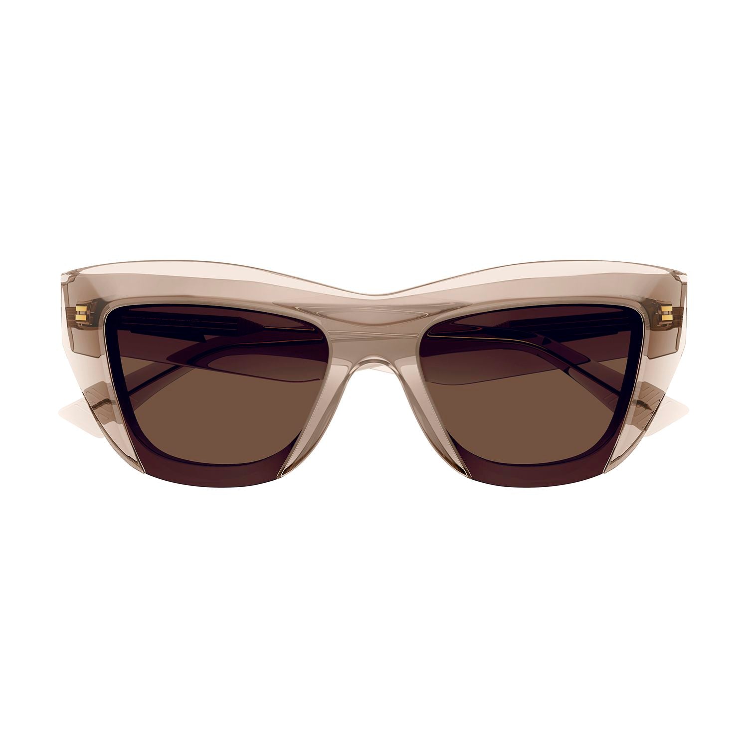 BV1218S Nude recycled acetate Sunglasses - Shiny Transparent Nude
