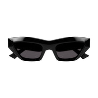 BV1219S Black recycled acetate Sunglasses - Shiny Solid Black