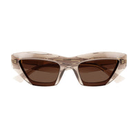 BV1219S Nude recycled acetate Sunglasses - Shiny Transparent Nude