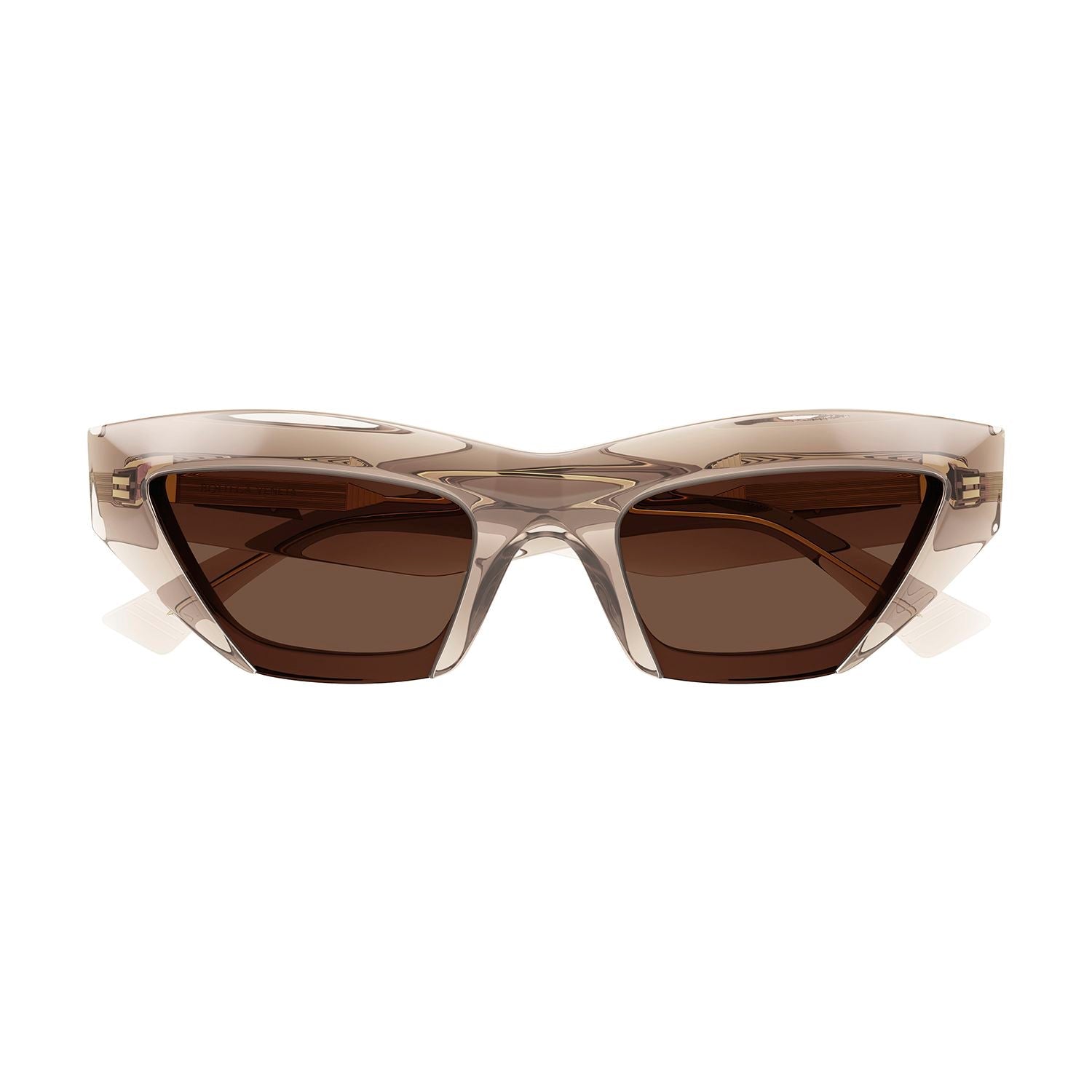 BV1219S Nude recycled acetate Sunglasses - Shiny Transparent Nude