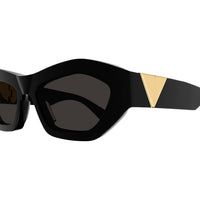 BV1221S Black recycled acetate Sunglasses - Black