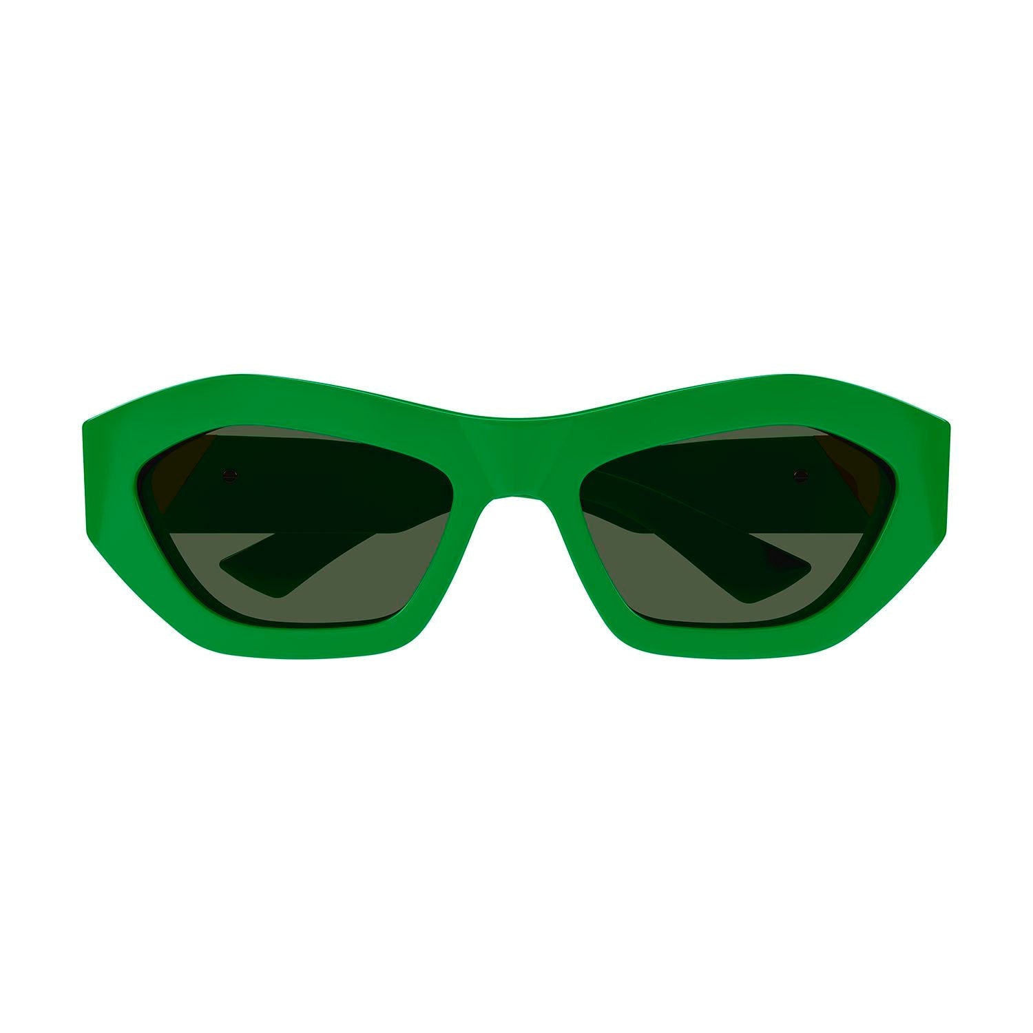 BV1221S Green recycled acetate Sunglasses - Shiny Green