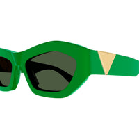 BV1221S Green recycled acetate Sunglasses - Shiny Green