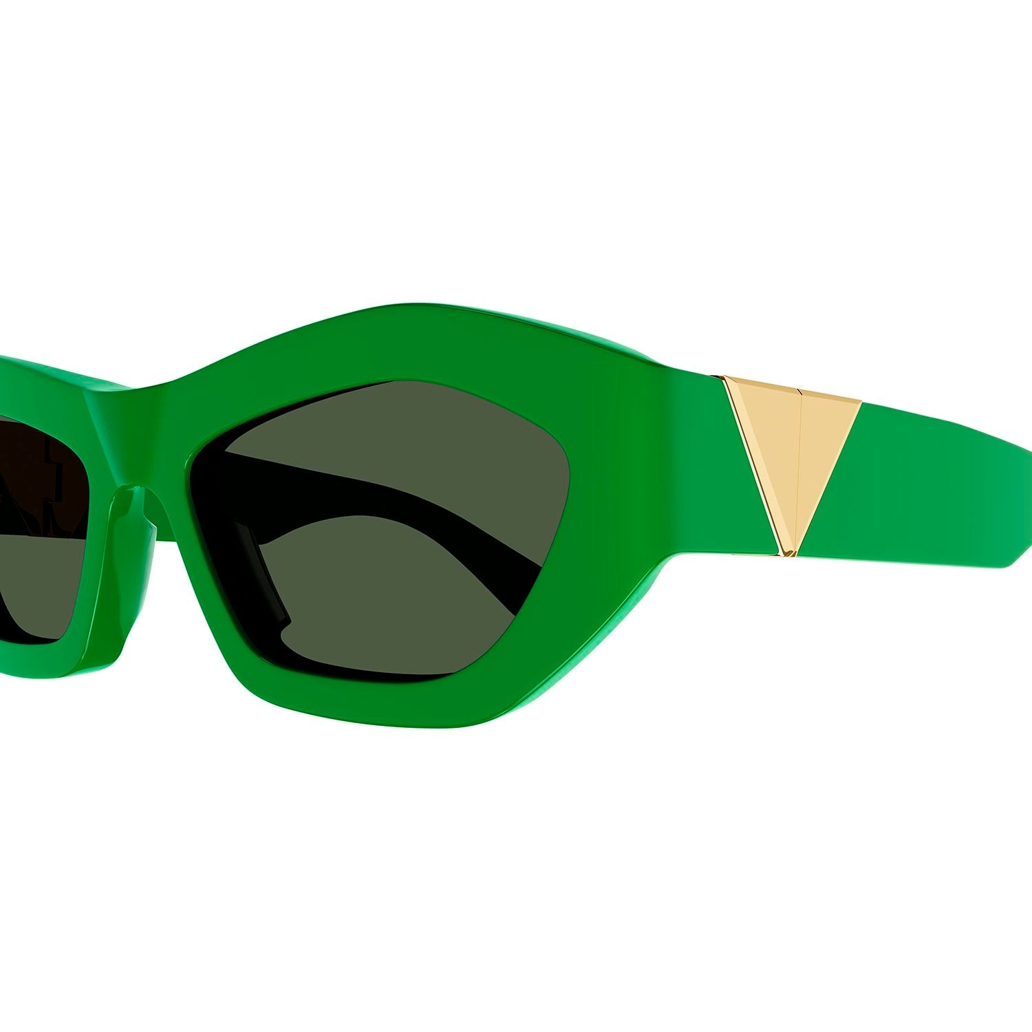 BV1221S Green recycled acetate Sunglasses - Shiny Green