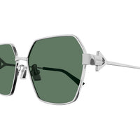 BV1224S Silver metal Sunglasses - Shiny Silver