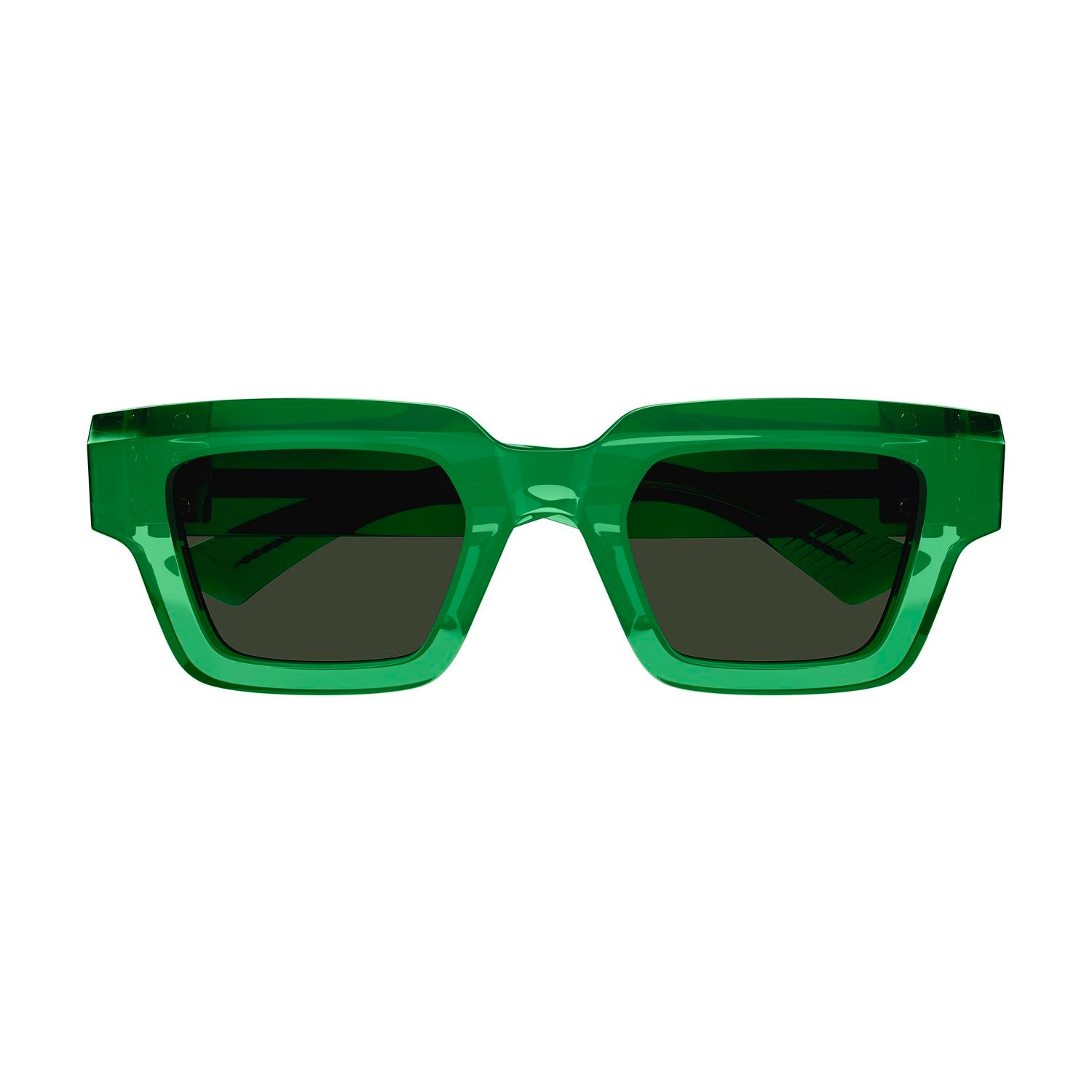 BV1230S Green recycled acetate Sunglasses - Shiny Transparent Green