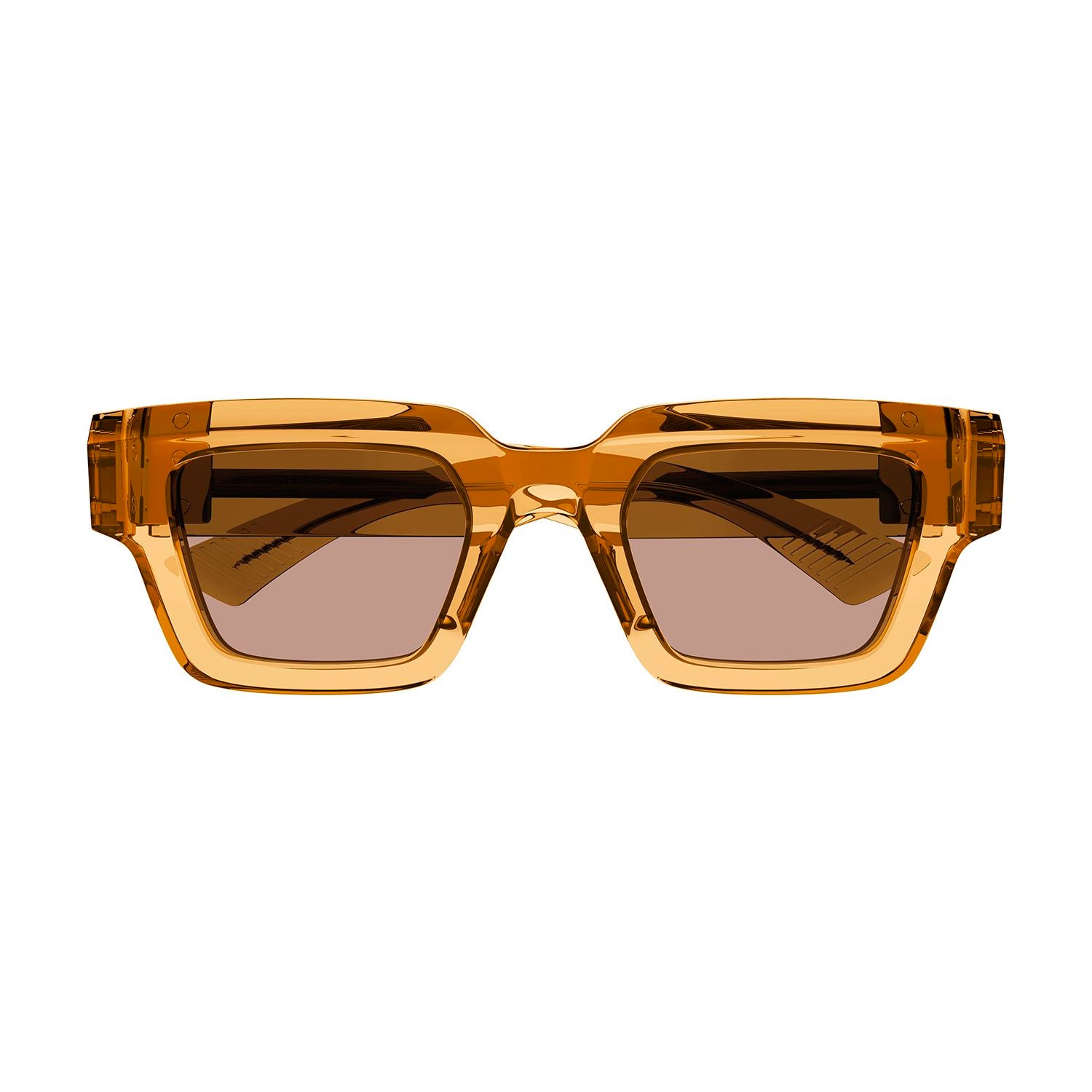 BV1230S Orange recycled acetate Sunglasses - Shiny Transparent Orange