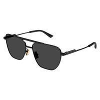 BV1236S Black metal Sunglasses - Shiny Black