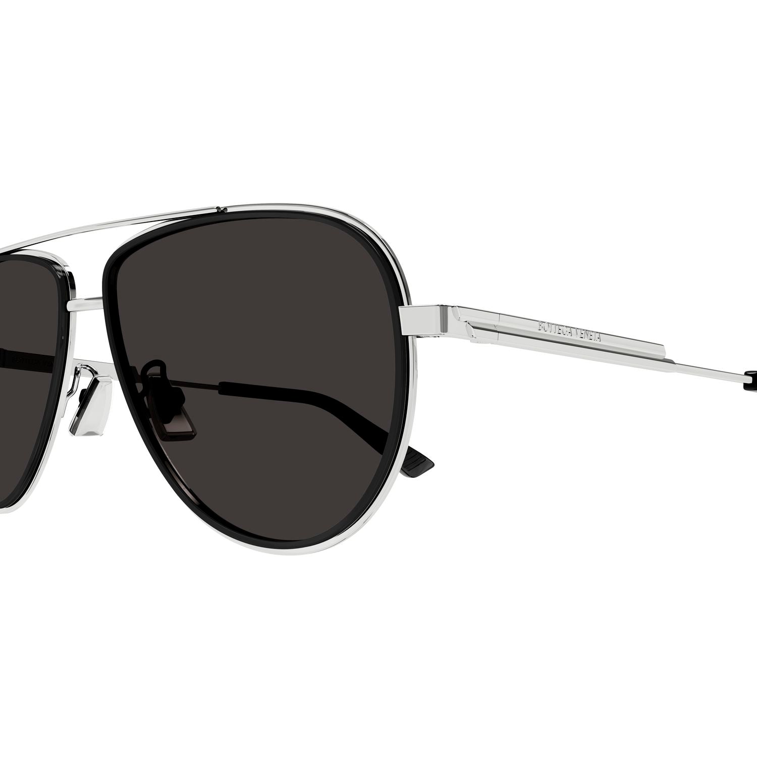BV1240S Silver metal Sunglasses - Shiny Silver