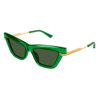 BV1241S Green recycled acetate Sunglasses - Shiny Transparent Green