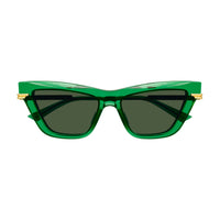 BV1241S Green recycled acetate Sunglasses - Shiny Transparent Green