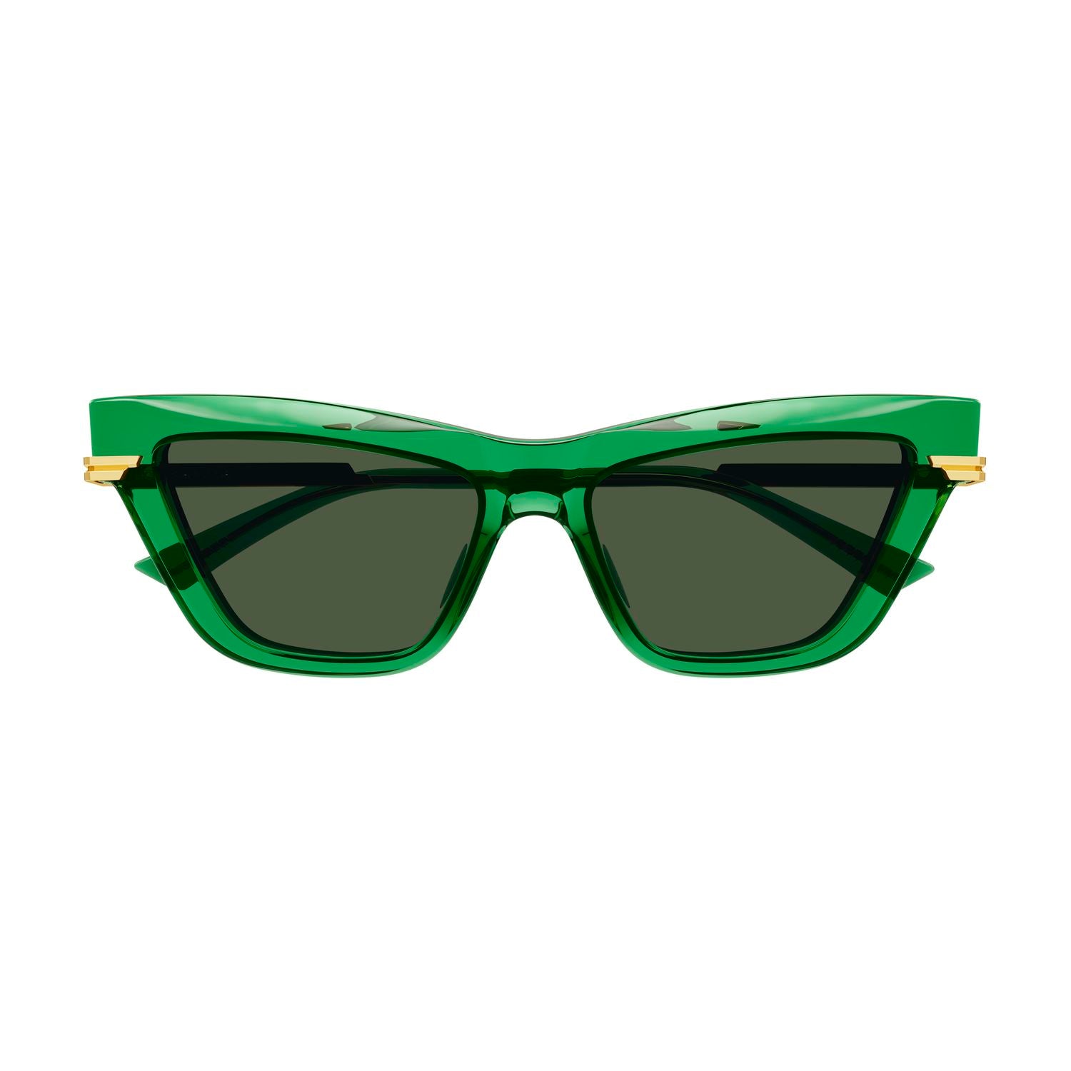 BV1241S Green recycled acetate Sunglasses - Shiny Transparent Green
