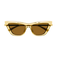 BV1241S Yellow recycled acetate Sunglasses - Shiny Transparent Light Yellow