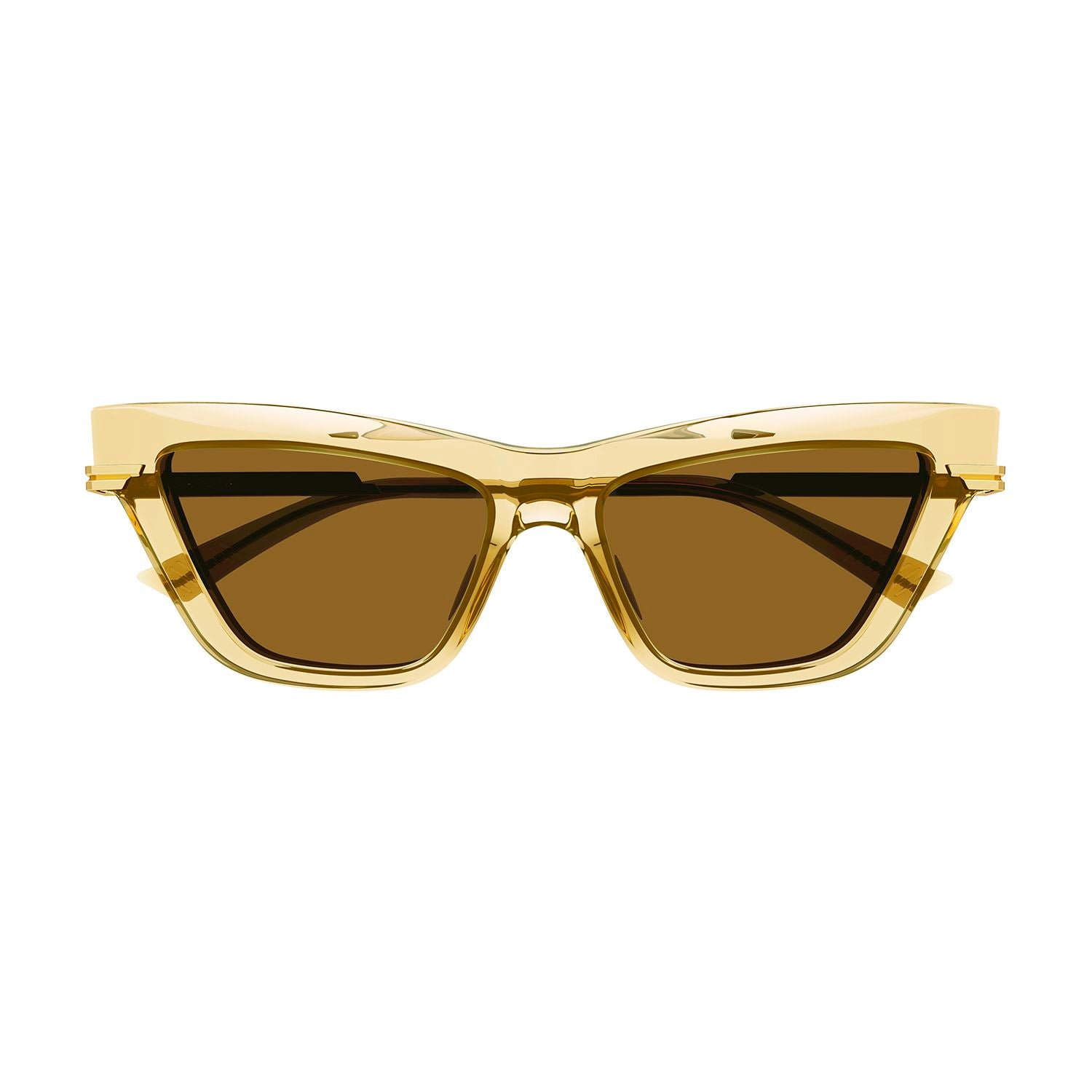 BV1241S Yellow recycled acetate Sunglasses - Shiny Transparent Light Yellow