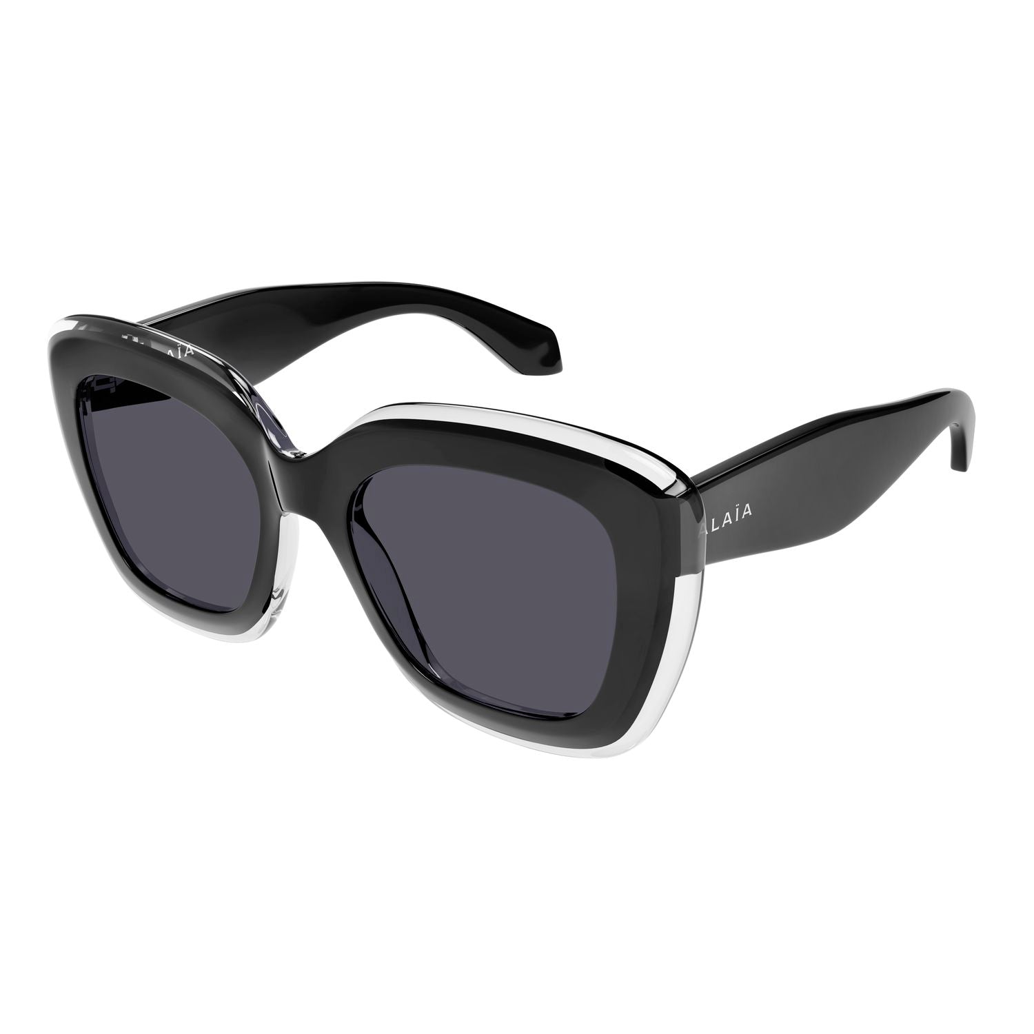 AA0072S Black recycled acetate Sunglasses - Shiny Black