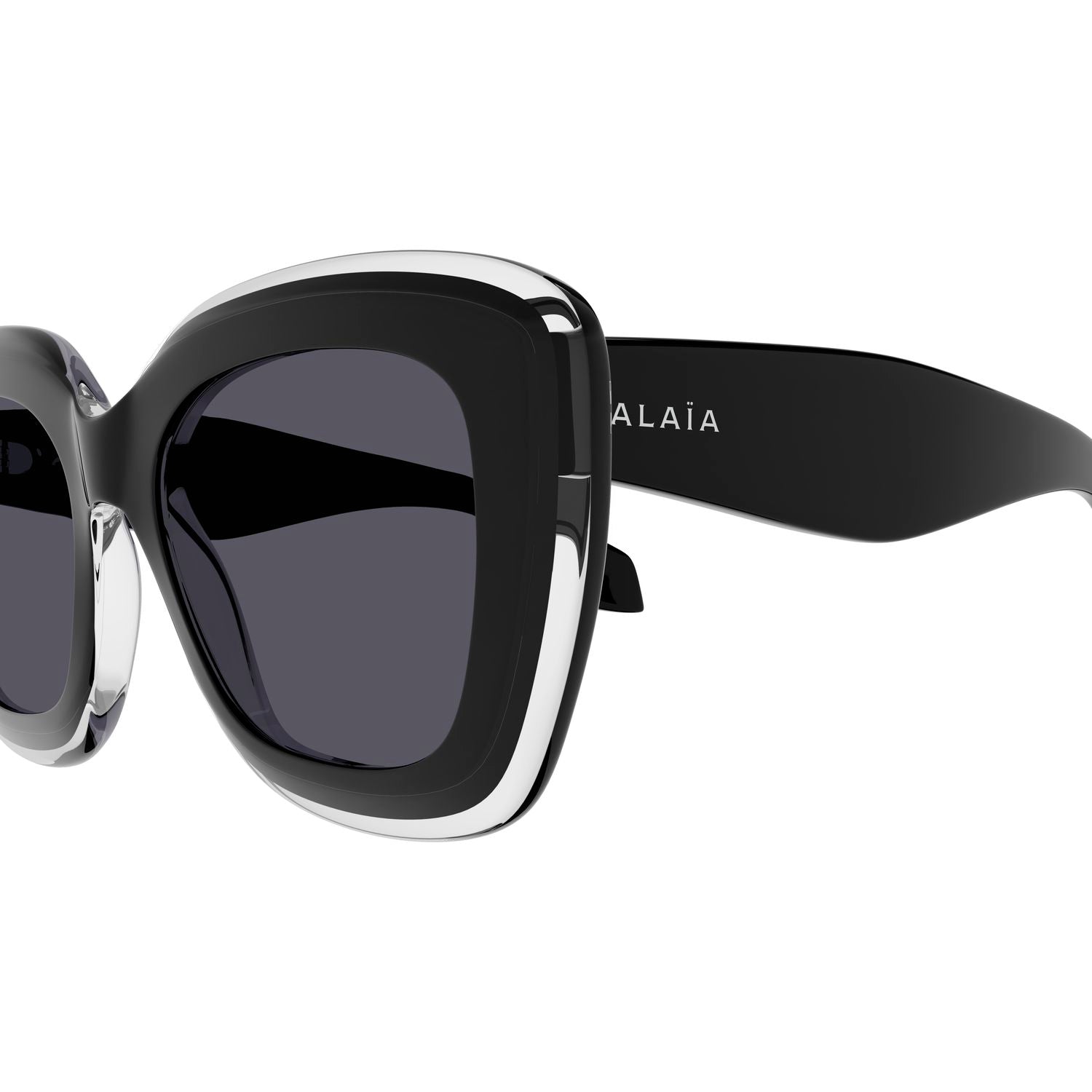 AA0072S Black recycled acetate Sunglasses - Shiny Black