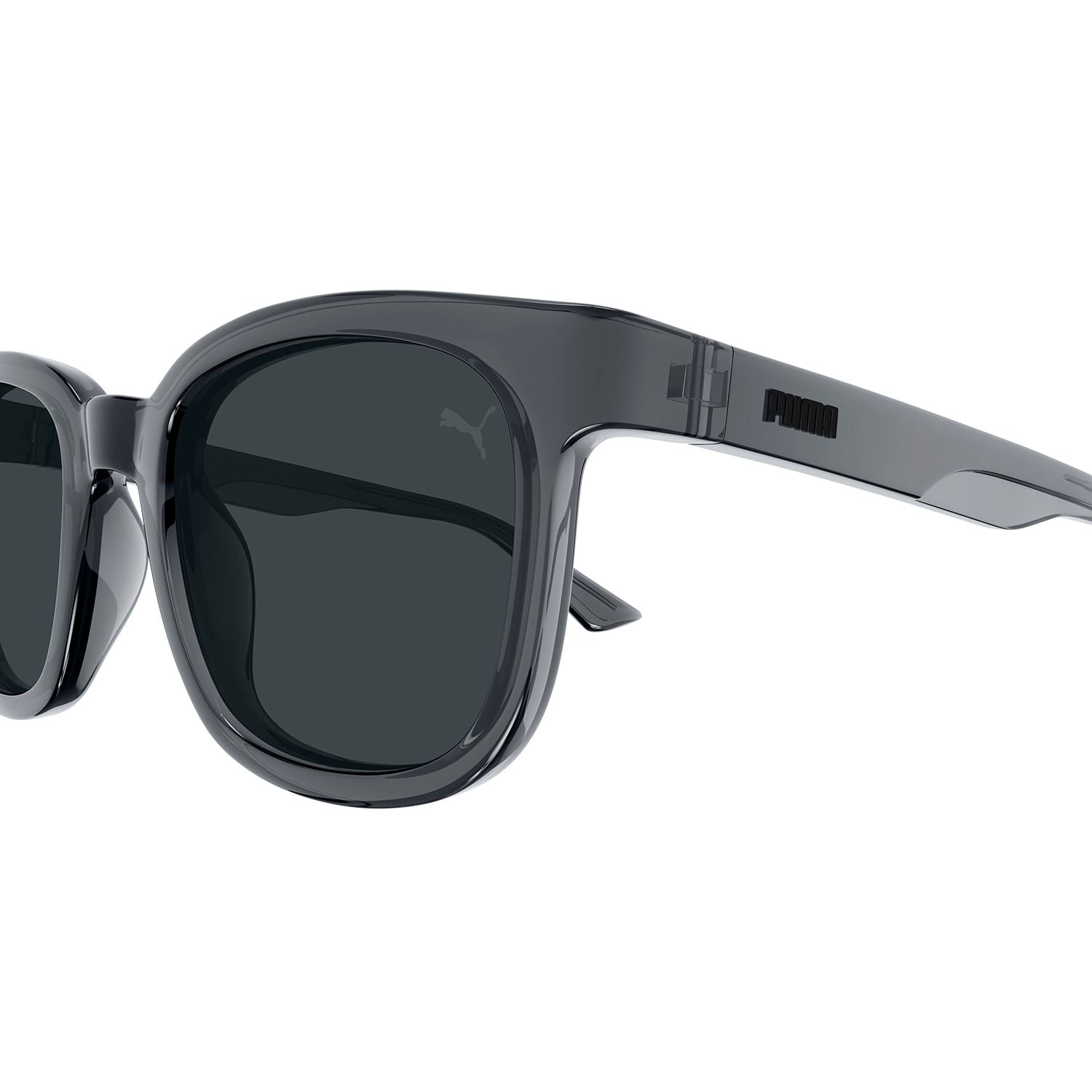 PU0424S Grey recycled injection Sunglasses - Shiny Transparent Grey