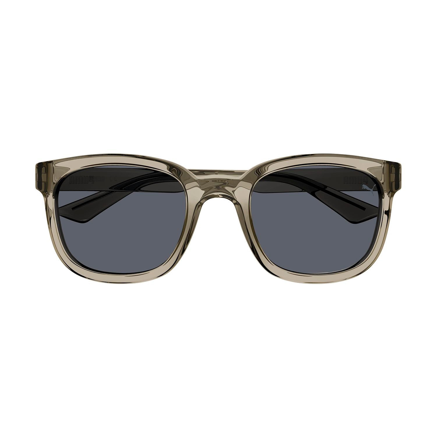 PU0424S Beige recycled injection Sunglasses - Shiny Transparent Sand