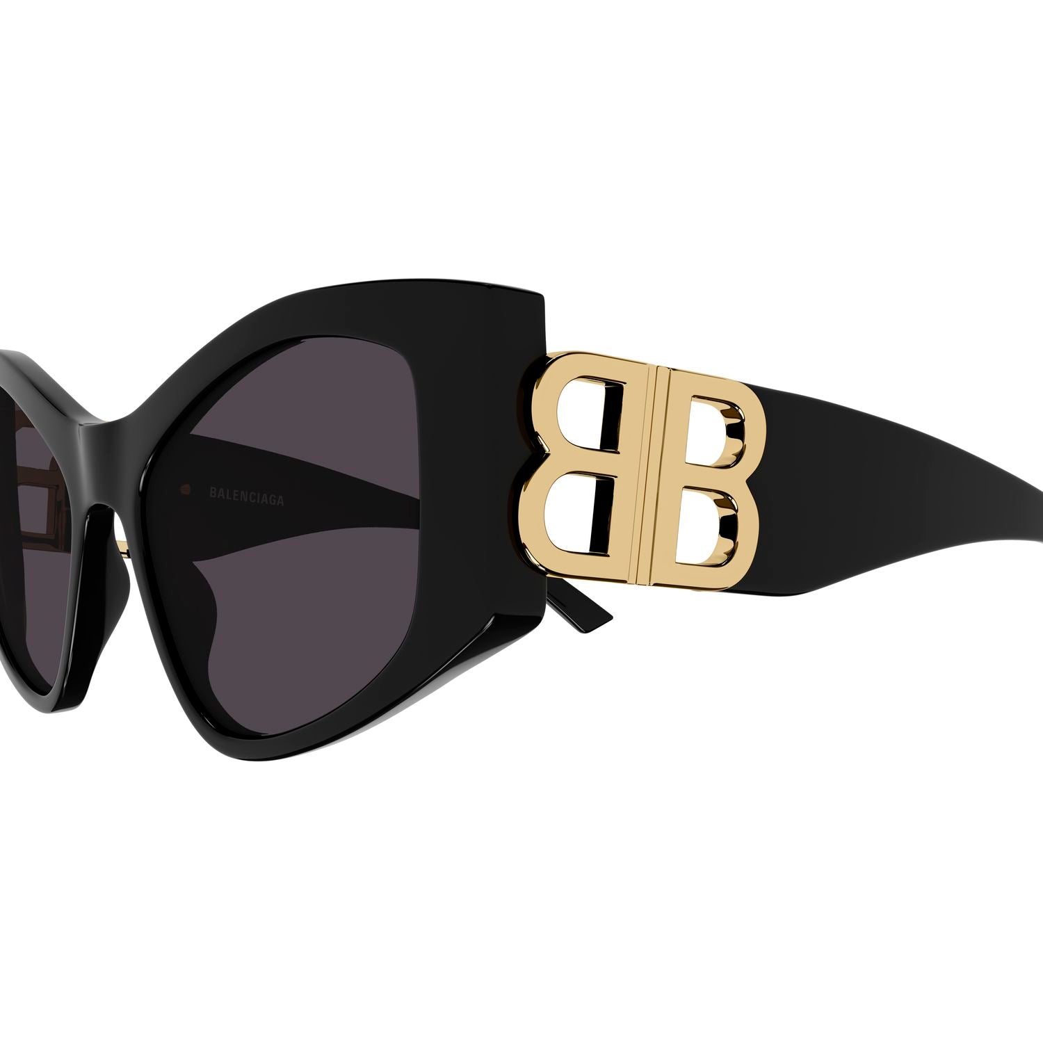 BB0287S Black recycled acetate Sunglasses - Shiny Black