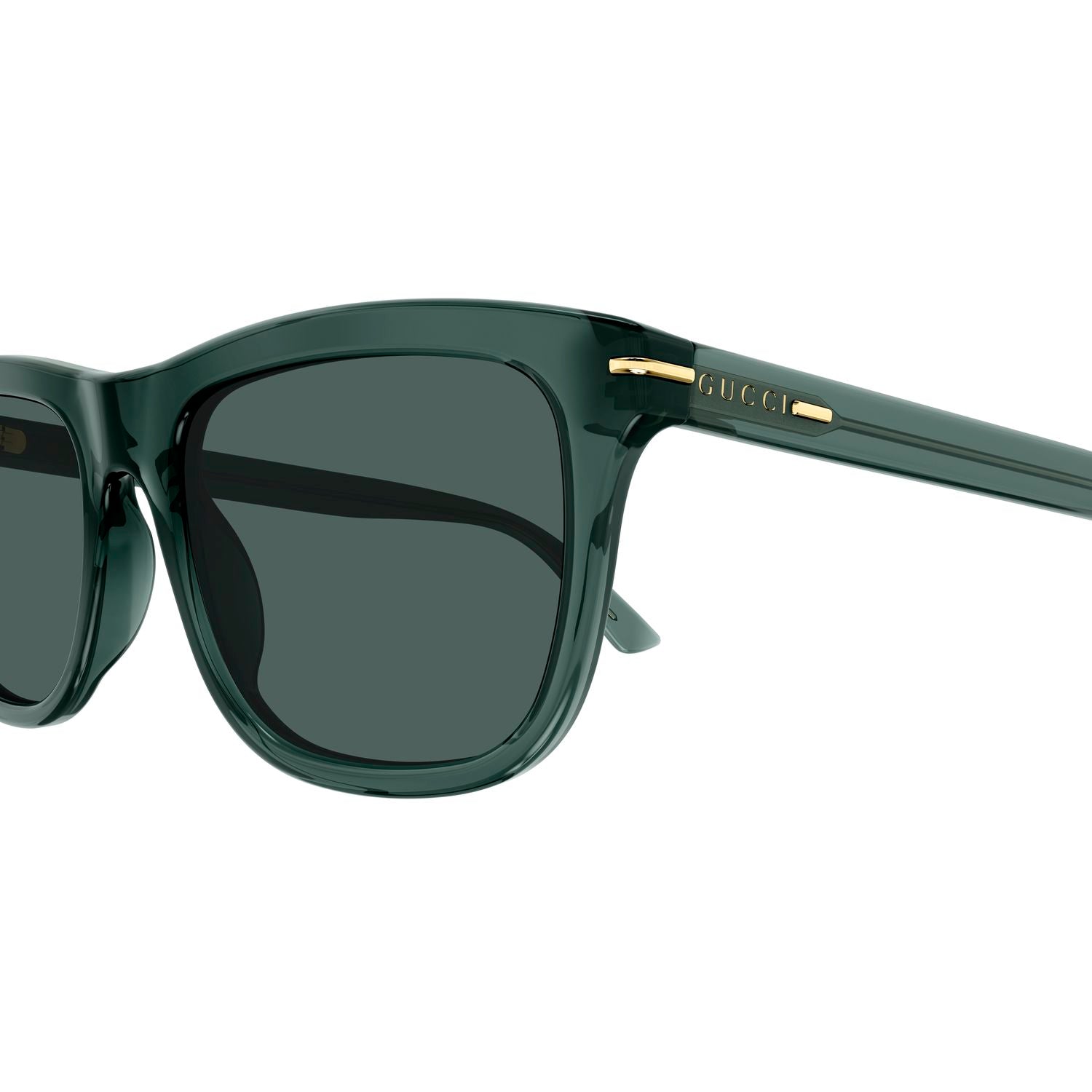 GG1444S Green recycled acetate Sunglasses - Shiny Transparent Green