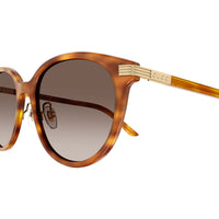 GG1452SK Havana recycled acetate Sunglasses - Shiny Blonde Havana