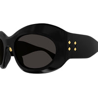 GG1463S Black recycled acetate Sunglasses - Shiny Solid Black