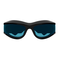 BV1244S Black injection Sunglasses - Shiny Black & Solid Azure