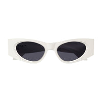 AA0075S White recycled acetate Sunglasses - Shiny White
