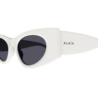 AA0075S White recycled acetate Sunglasses - Shiny White