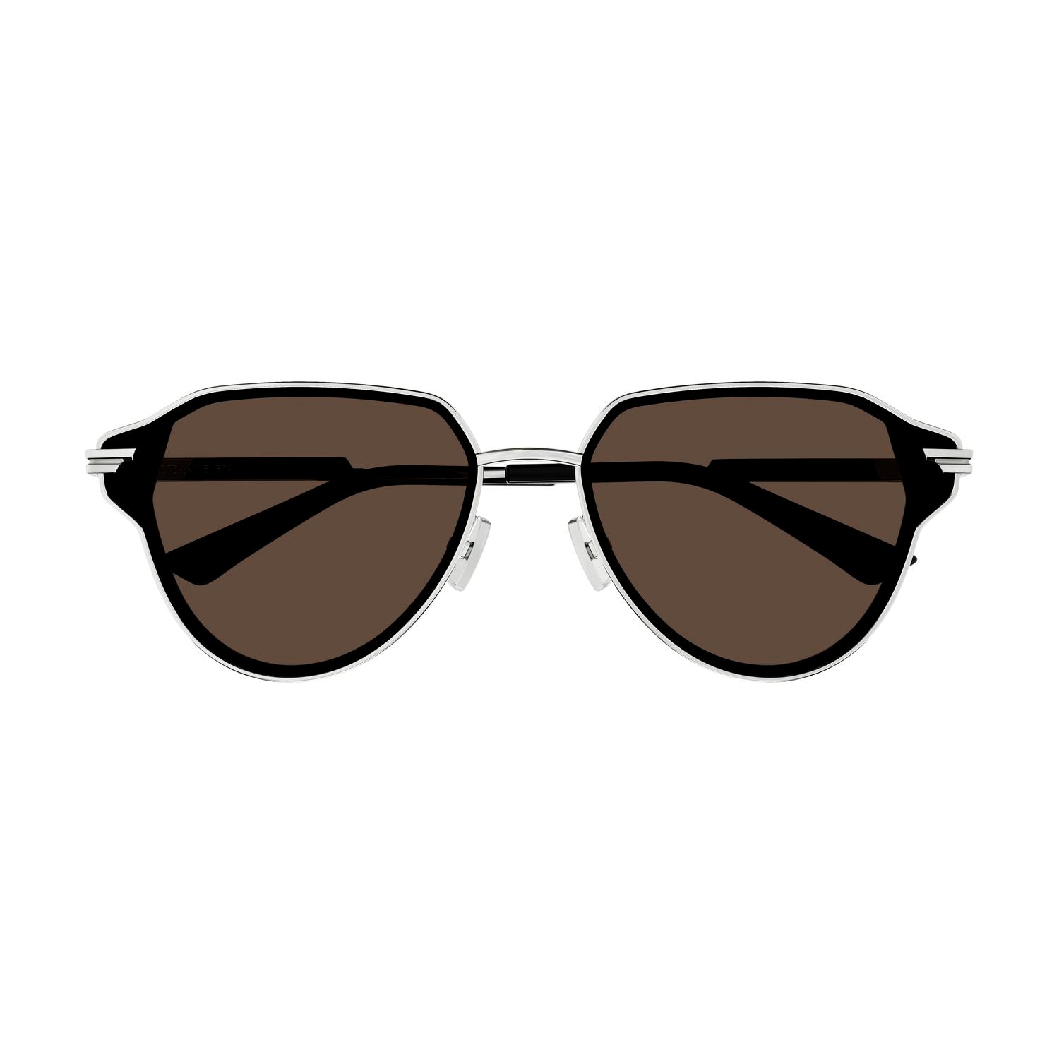 BV1271S Silver metal Sunglasses - Shiny Silver