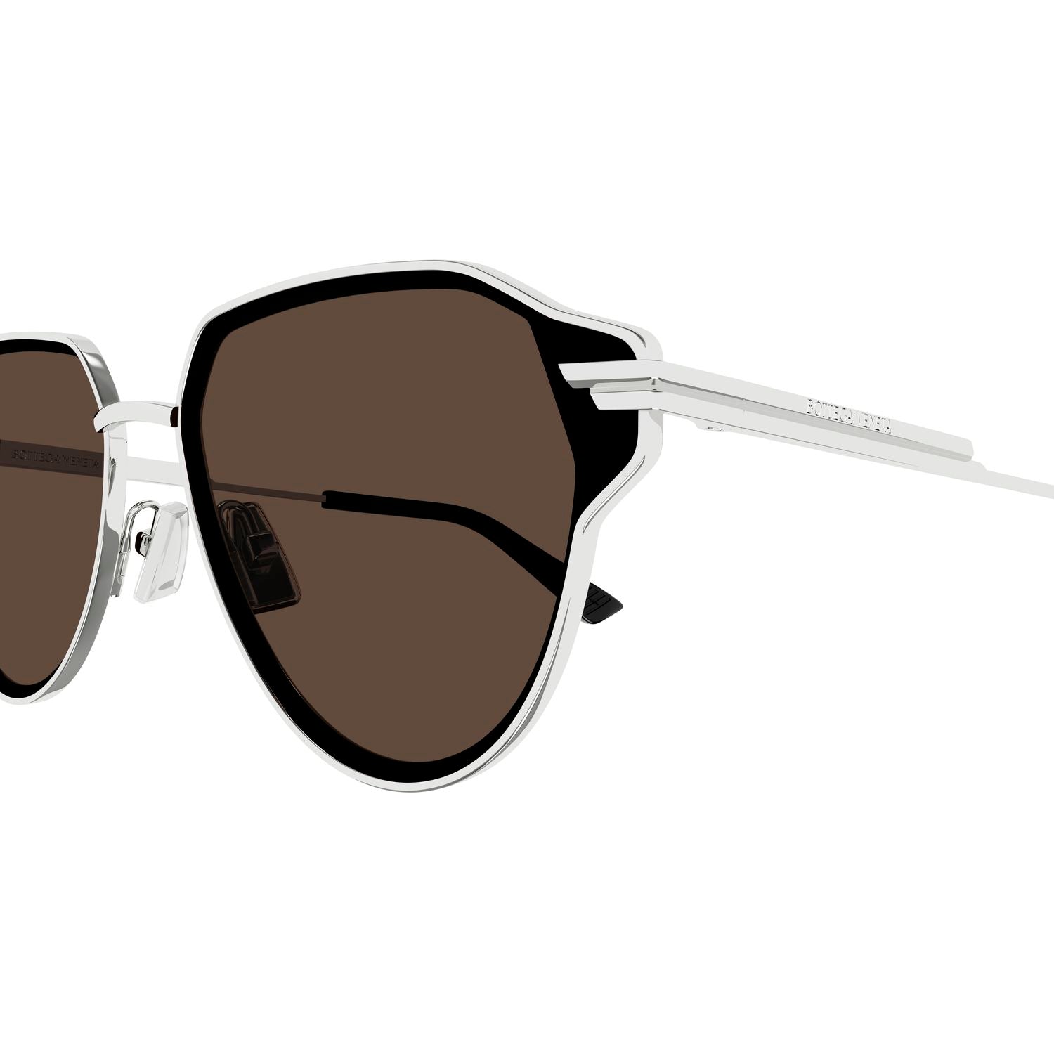 BV1271S Silver metal Sunglasses - Shiny Silver