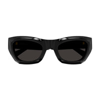 BV1251S Black recycled acetate Sunglasses - Shiny Solid Black