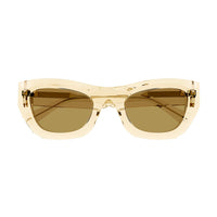 BV1251S Yellow recycled acetate Sunglasses - Shiny Transparent Light Yellow
