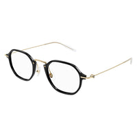 MB0296O Black injection Optical Frames - Shiny Solid Black & Light Gold