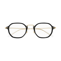 MB0296O Black injection Optical Frames - Shiny Solid Black & Light Gold