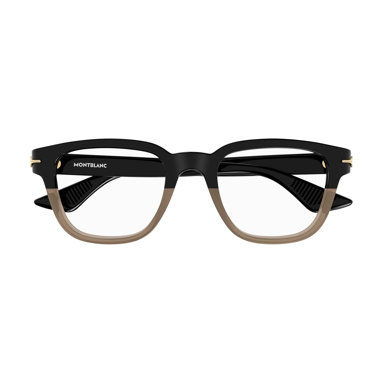 MB0305O Black recycled acetate Optical Frames - Shiny Transparent Black