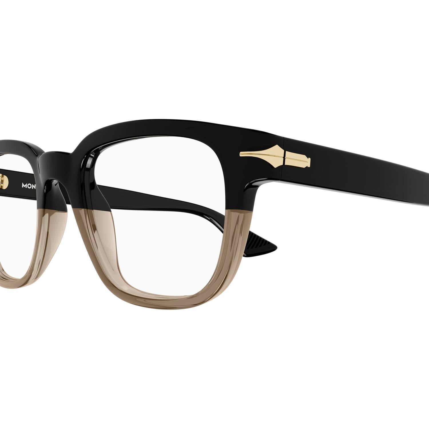 MB0305O Black recycled acetate Optical Frames - Shiny Transparent Black