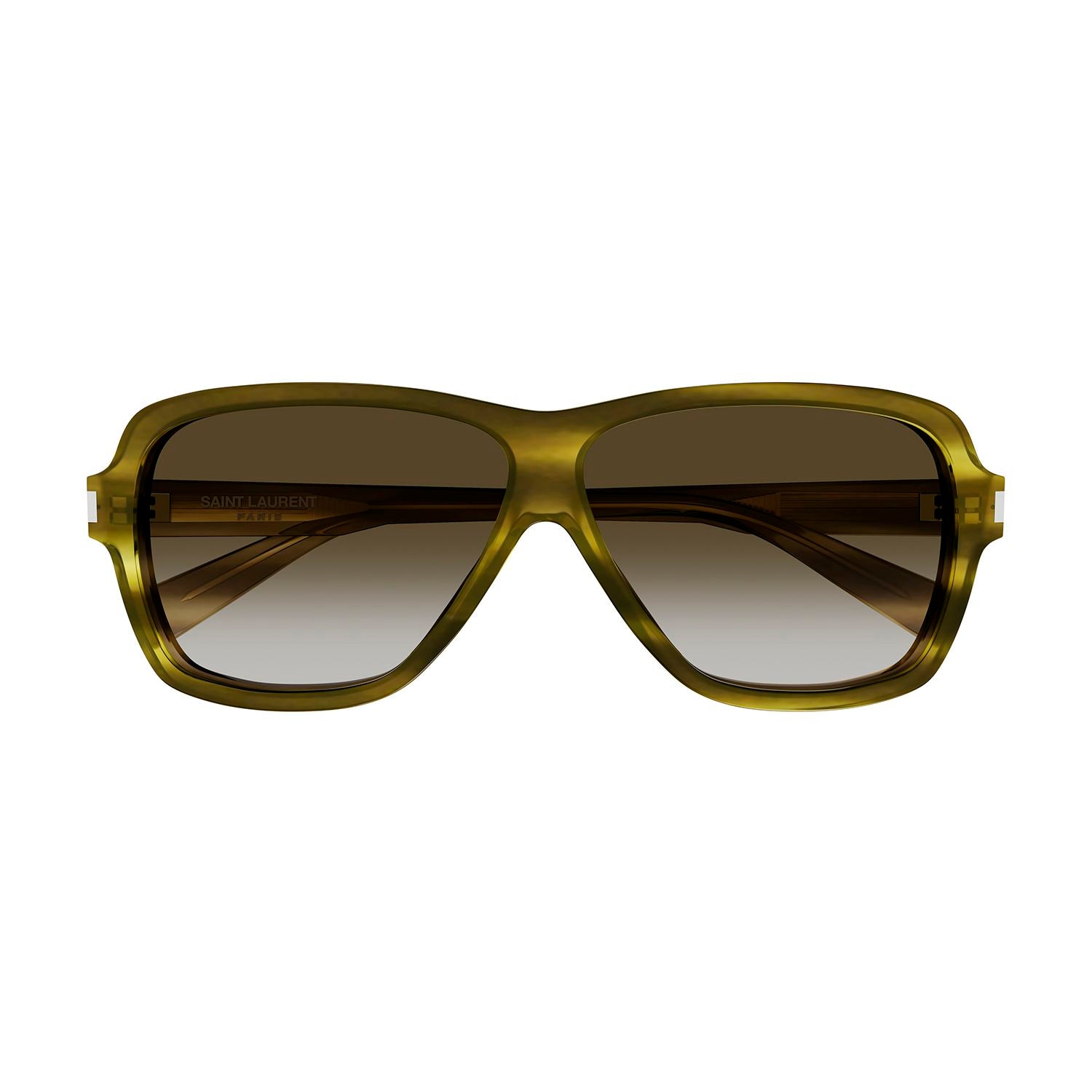 SL 609 Carolyn Havana recycled acetate Sunglasses - Shiny Kaki Melange Havana