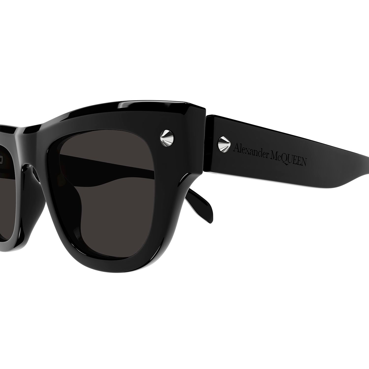 AM0425S Black studs & recycled acetate Sunglasses - Shiny Black