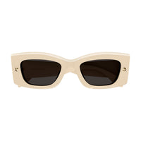 AM0426S Ivory recycled acetate & studs Sunglasses - Shiny Solid Ivory & Light Gold