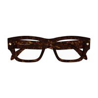 AM0428O Havana recycled acetate & gold studs Optical Frames - Shiny Dark Havana & Light Gold