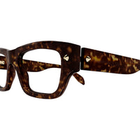AM0428O Havana recycled acetate & gold studs Optical Frames - Shiny Dark Havana & Light Gold