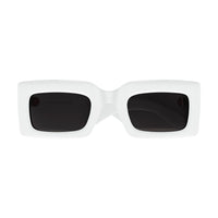 AM0433S White recycled acetate Sunglasses - Shiny Solid White